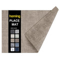 Axyaa Heat Resistant Leather Placemats - Waterproof Non-slip Kitchen Table Mats