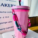Silicone Straw Cover & Hand Lanyard for Axyaa Tumbler – Universal Cup Accessories