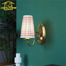 Axyaa Gold Lustre Fabric LED Wall Lamps - Classic Medieval Retro Design