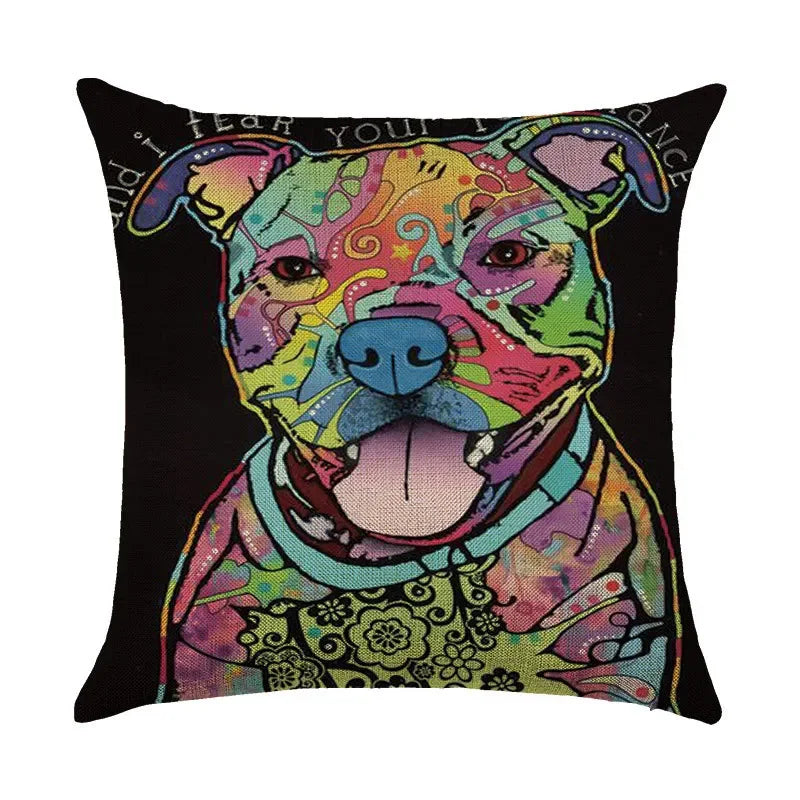Axyaa Animal Print Pillow Cover: Stylish Sofa & Chair Linen Cushion Cover Art