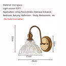 Axyaa Gold Crystal Glass Wall Lamp: Modern Bathroom Bedroom Light