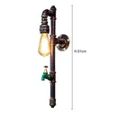Axyaa Retro Water Pipe Wall Lamp for Staircase, Aisle, Café, Bar, Club, and Warehouse
