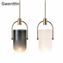 Axyaa Glass Pendant LED Lamp: Modern Luxury Hanging Lights for Home Décor