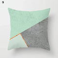 Axyaa Mint Green Blue Geometric Cushion Cover Modern Home Decor