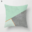 Axyaa Mint Green Blue Geometric Cushion Cover Modern Home Decor