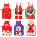 Axyaa Christmas Apron with Festive Cartoon Print