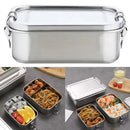 Axyaa Stainless Steel Insulated Square Lunch Box with Freshness Control
