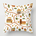 Axyaa White Short Plush Decorative Pillowcase for Sofa Bedroom Living Room