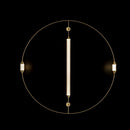 Axyaa Gold Tube Floor Lamp - Modern Minimalist Nordic LED Light