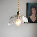 Axyaa Nordic Green Glass LED Hanging Lamp Copper Switch Pendant Light