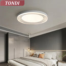 Axyaa White Ring LED Ceiling Chandelier Modern Decorative Lamp for Bedroom Dining Room