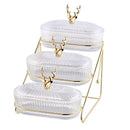 Axyaa Multi-layer Fruit Plate Snack Storage Box for Living Room Coffee Table