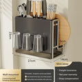 Axyaa Wall-mount Knife and Cutting Board Storage Rack