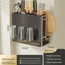 Axyaa Wall-mount Knife and Cutting Board Storage Rack