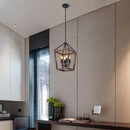 Axyaa Rustic Iron Cage Chandelier for Home Bar Shop