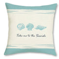 Axyaa Starfish & Shells Decorative Pillow Covers for Sofa, Bedroom, Car