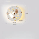 Axyaa LED Wall Lamp - Nordic Modern Design with Pull Chain Switch, Terrazzo Pattern for Living Room, Bathroom, Stair Lights
