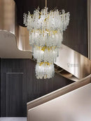 Axyaa Ceramic Ginkgo Shape Chandelier Light Fixture