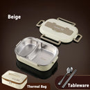 Axyaa Stainless Steel Insulated Bento Lunch Box Set with Bag - Office, School, Commercial