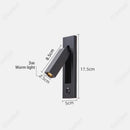 Axyaa LED Warm Light Strip Wall Lamp with Adjustable Spotlight Angle for Study Bedroom