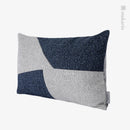 Axyaa Luxury Gray & Blue Sofa Cushion with Stitching, Square Hotel Pillow