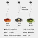 Axyaa Glass Pendant Lamp Minimalist LED Chandelier for Dining Room & Cafe