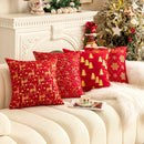 Axyaa Christmas Red Sofa Pillowcase Set