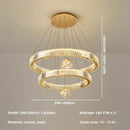 Axyaa Luxury Crystal Pendant Chandelier for Modern Stairs, Dimmable Globe Design