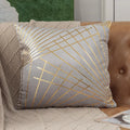 Luxury Gold-Embossed Velvet Throw Pillowcase by Axyaa - Elegant Home Decor Solution