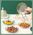 Axyaa Transparent Plastic Fruit Tray - Snack and Dry Fruit Placement Tray