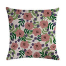 Axyaa Floral Bird Linen Pillowcase 45*45cm for Home Decor and Comfort