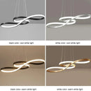 Axyaa LED Ceiling Chandelier with Remote Control Dimmable Musical Note Design