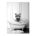 Nordic Elephant Giraffe Bathtub Wall Art Canvas by Axyaa