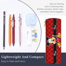 Axyaa Leather Mickey Mouse Minnie Pencil Case - Big Capacity School Supplies