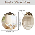 Axyaa Baroque Antique Round Mirror Wall Decor - 24/28/32/36 inch
