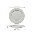 Axyaa Matte Ceramic Steak Plate Dessert Pasta Serving Dish Circular Flat Tableware