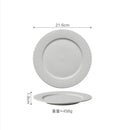 Axyaa Matte Ceramic Steak Plate Dessert Pasta Serving Dish Circular Flat Tableware