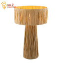 Axyaa Rattan LED Floor Lamp - Retro Wabi-Sabi Art Decor for Bedroom Living Room