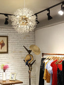 Axyaa Crystal Dandelion LED Chandelier: Modern Firefly Spark Ball Pendant Lamp