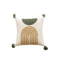 Axyaa Moroccan Jacquard Cotton Tufted Pillowcase Set, Geometric Design, Headboard Cushion Cover