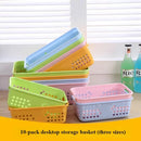 Axyaa 10-Piece Versatile Plastic Storage Baskets for Toys, Desk, Kitchen, and Bathroom