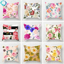 Axyaa Flower Butterfly Pattern Decorative Pillowcase for Home Sofa.