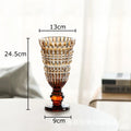 Axyaa Transparent Glass Vase Desk Decoration Goblet Shape for Hydroponics and Flower Arrangement