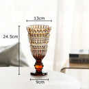 Axyaa Transparent Glass Vase Desk Decoration Goblet Shape for Hydroponics and Flower Arrangement