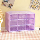 Axyaa 9-Grid Kawaii Color Desktop Organizer for Jewelry and Sundries