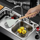 Axyaa 12PCS Silicone Kitchen Utensils Set with Wooden Handle - Non-Stick Cookware & Egg Beaters
