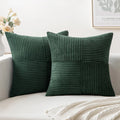 Axyaa Corduroy Boho Patchwork Pillow Cover