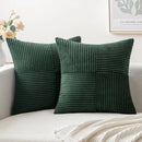 Axyaa Corduroy Boho Patchwork Pillow Cover