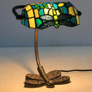 Axyaa Dragonfly Tiffany Glass Table Lamp - Baroque Style Bedroom Lighting