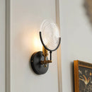 Axyaa Glass Lampshade Wall Sconce Black LED Lighting